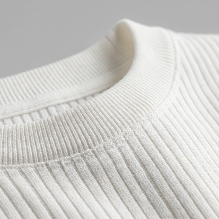 Herre Strikket T-Shirt – Kortærmet