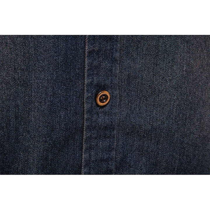 Herre Elegante Langærmet Denimskjort