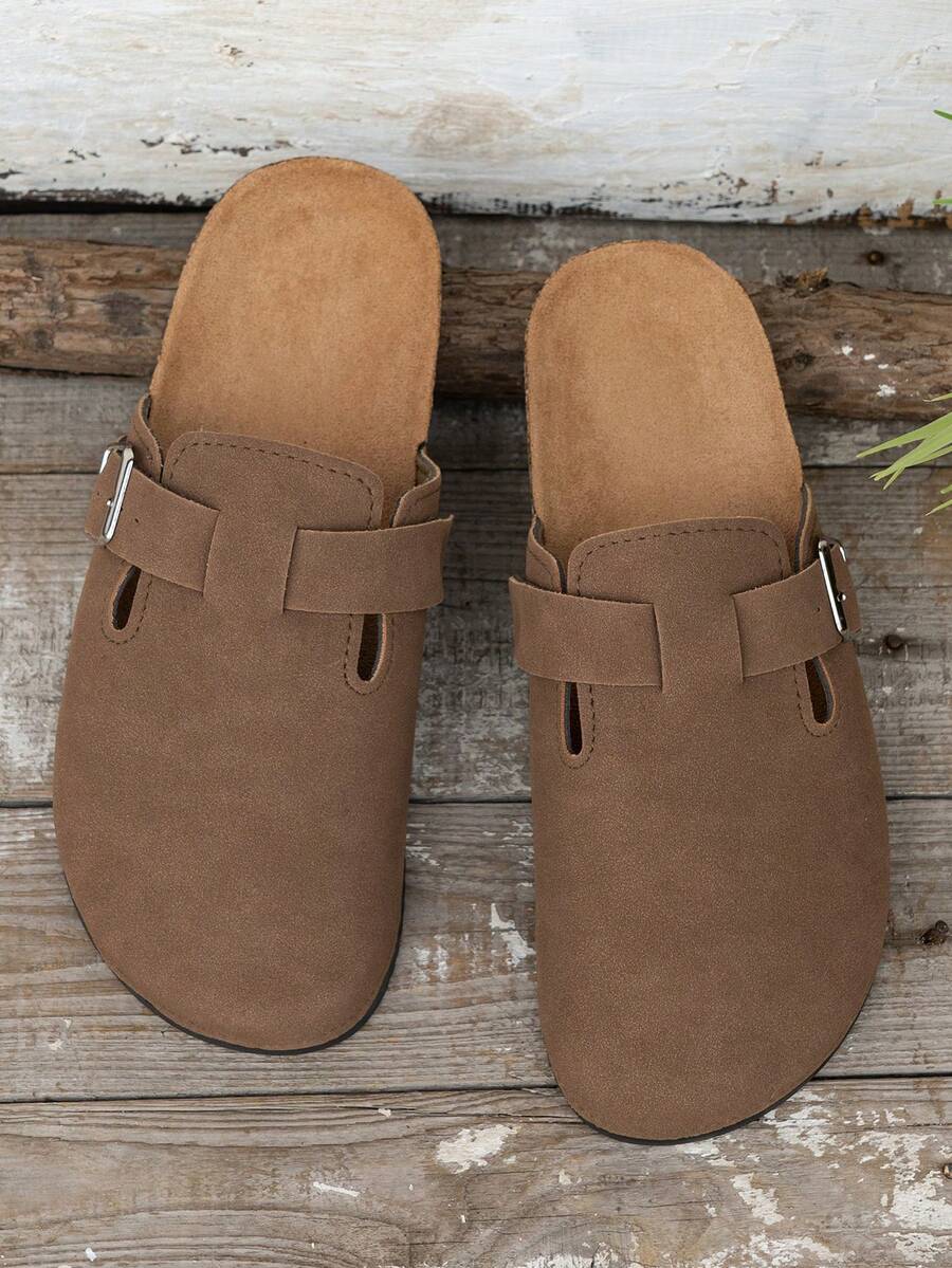 Elegante Mules Clogs med Vristrem og Komfortabel Korkbund