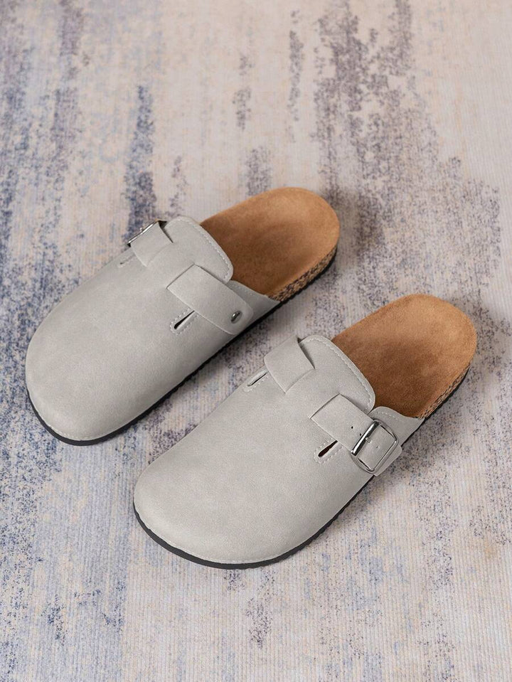 Elegante Mules Clogs med Vristrem og Komfortabel Korkbund