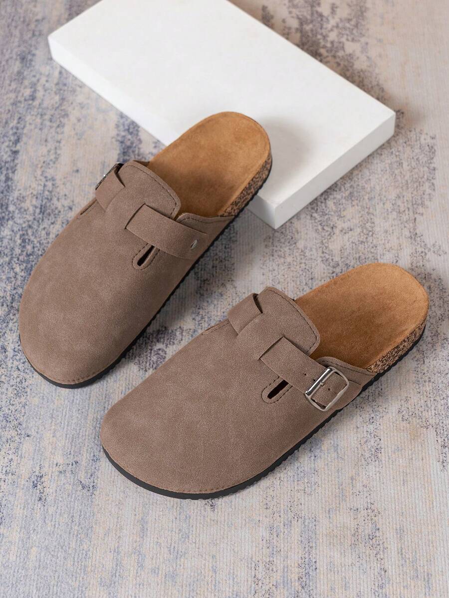Elegante Mules Clogs med Vristrem og Komfortabel Korkbund