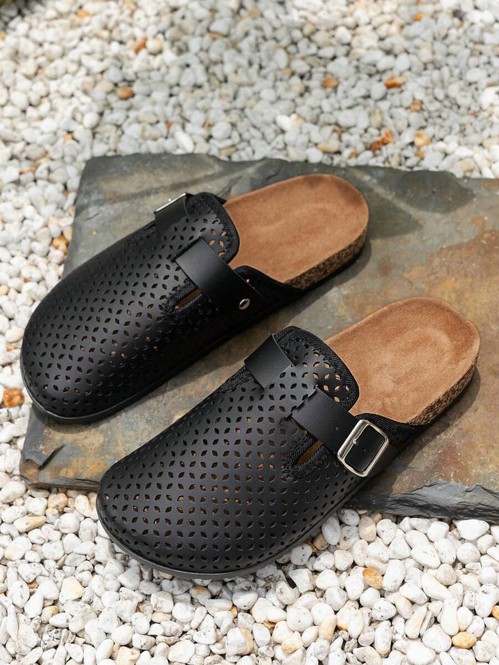 Elegante Mules Clogs med Vristrem og Komfortabel Korkbund