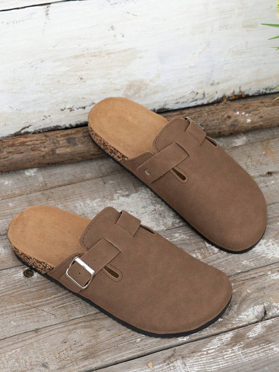 Elegante Mules Clogs med Vristrem og Komfortabel Korkbund