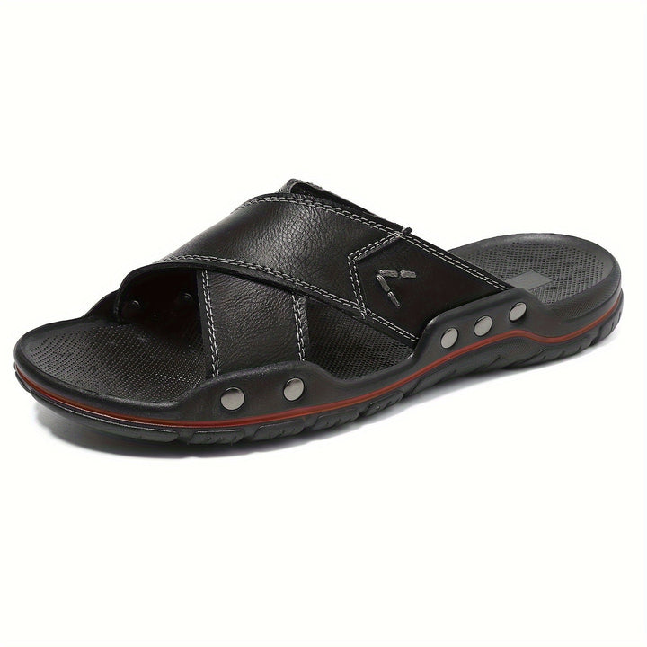 Mænd Elegante Sommersandaler med Åben Tå og Stødabsorberende Profilsål