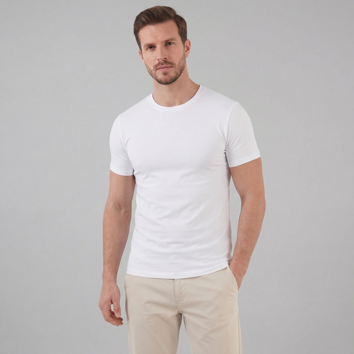 Stilren Kortærmet Herre T-shirt - til Mænd