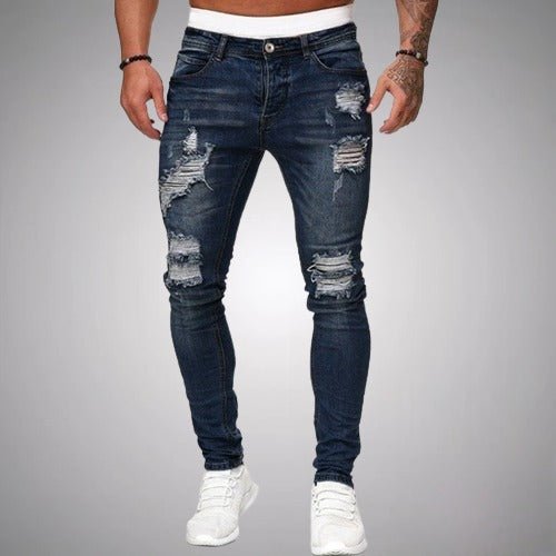 Luca Romano - Slidt Skinny Jeans Til Herre