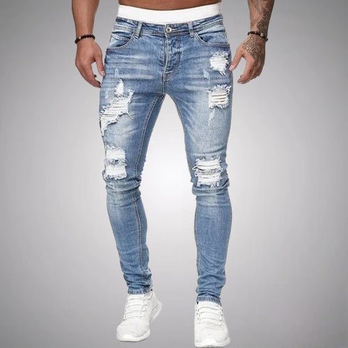 Luca Romano - Slidt Skinny Jeans Til Herre