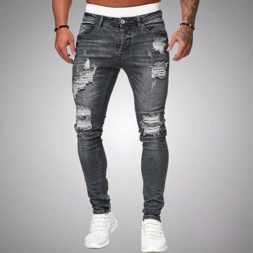 Luca Romano - Slidt Skinny Jeans Til Herre