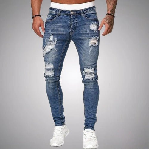 Luca Romano - Slidt Skinny Jeans Til Herre
