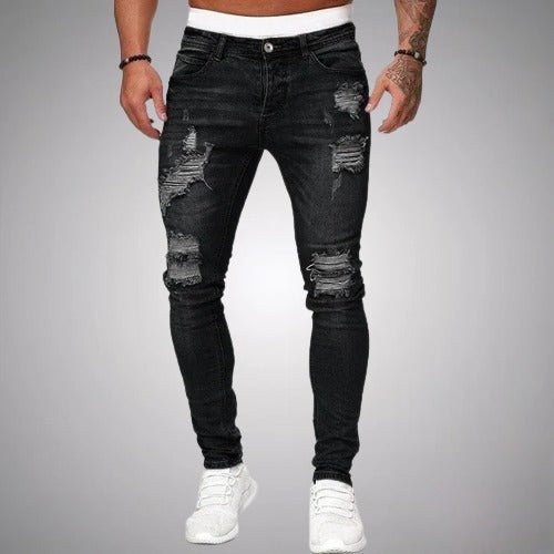 Luca Romano - Slidt Skinny Jeans Til Herre