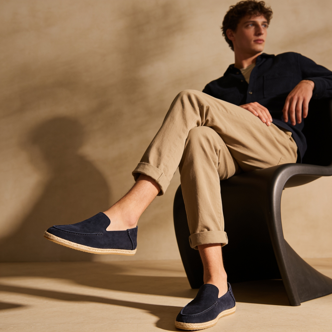 Klassiske Espadrille Loafers med Flettet Sål - til Mænd