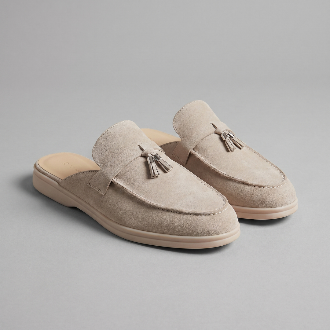 Klassiske Mule Loafers med Metalspænder og Gummisål - til Mænd