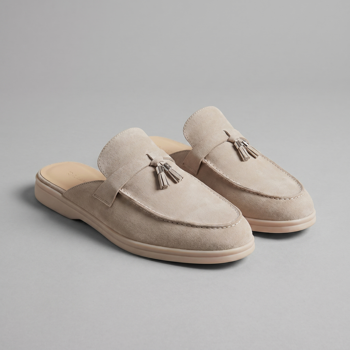 Klassiske Mule Loafers med Metalspænder og Gummisål - til Mænd