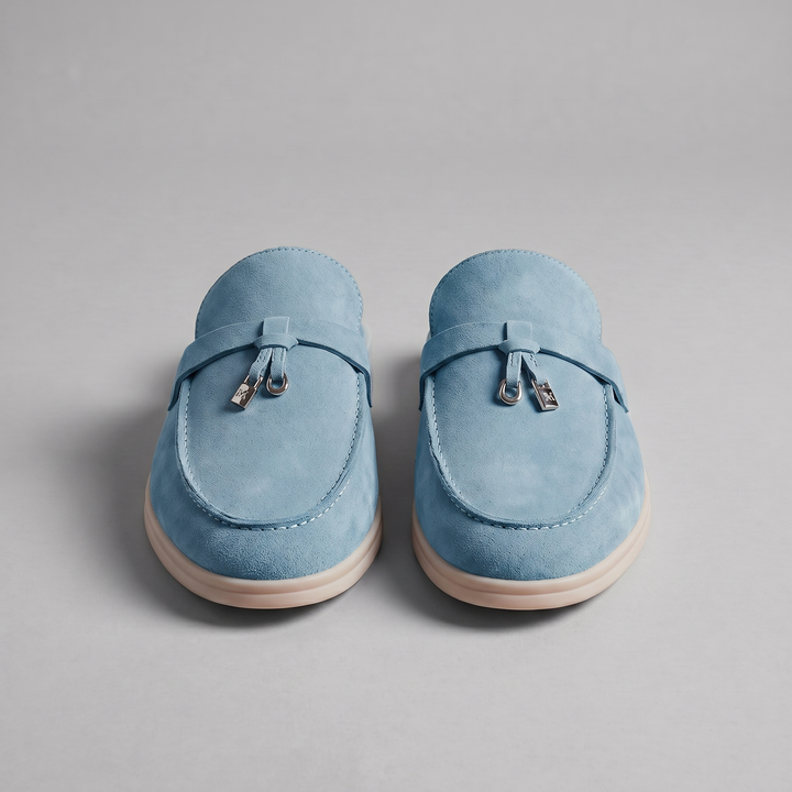 Klassiske Mule Loafers med Metalspænder og Gummisål - til Mænd