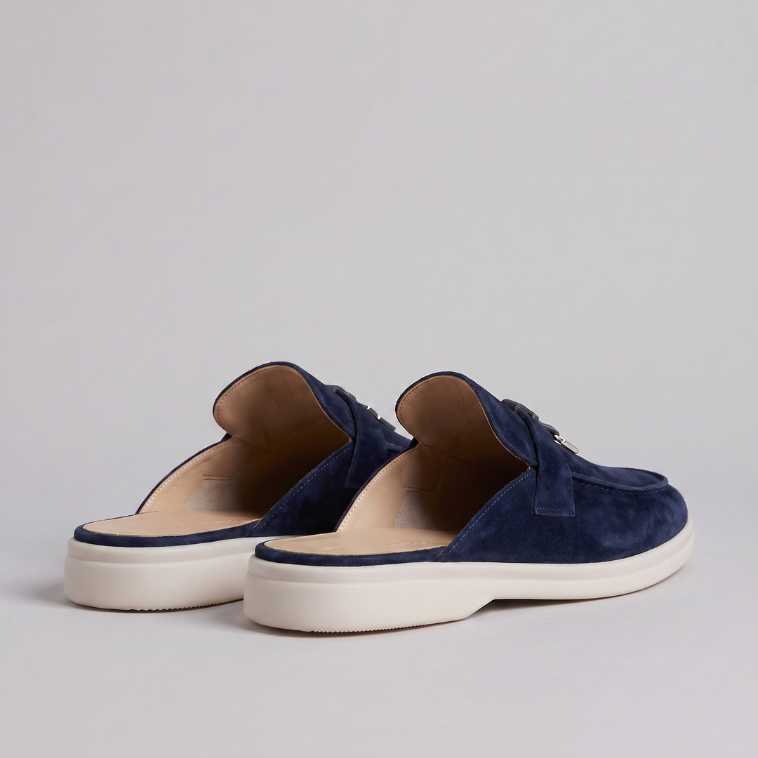 Klassiske Mule Loafers med Metalspænder og Gummisål - til Mænd