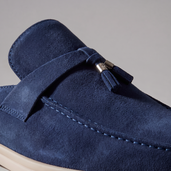 Klassiske Mule Loafers med Metalspænder og Gummisål - til Mænd