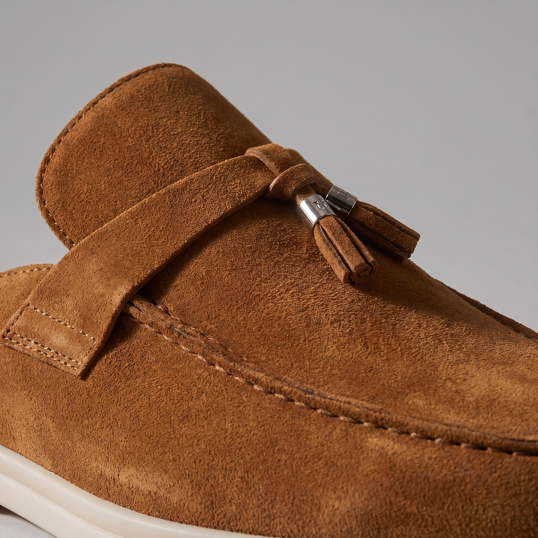 Klassiske Mule Loafers med Metalspænder og Gummisål - til Mænd