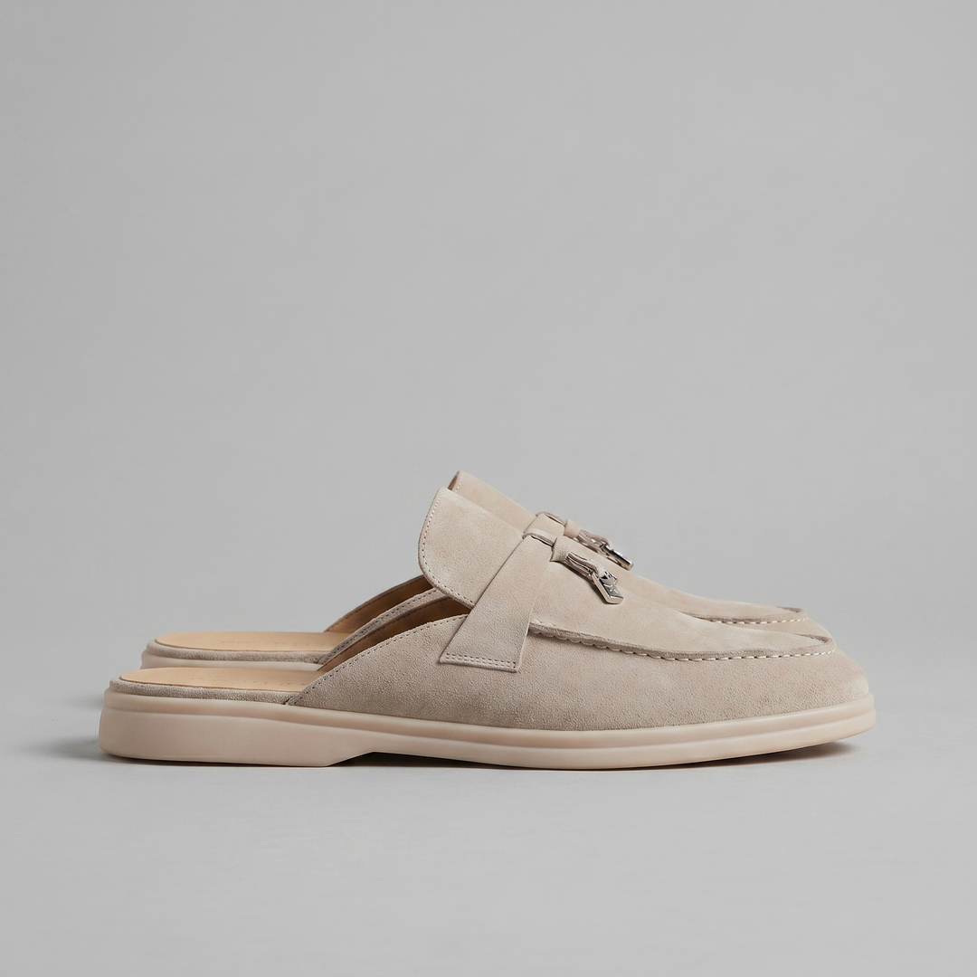 Klassiske Mule Loafers med Metalspænder og Gummisål - til Mænd