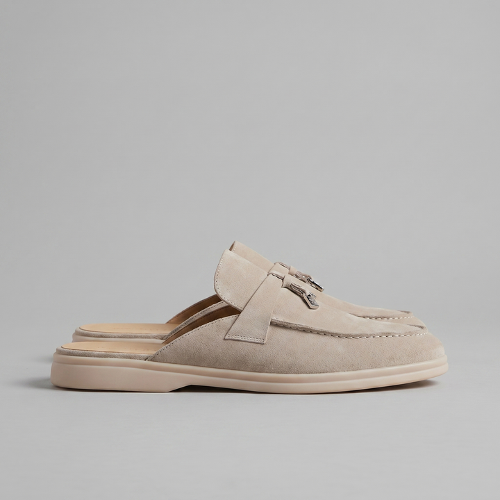 Klassiske Mule Loafers med Metalspænder og Gummisål - til Mænd