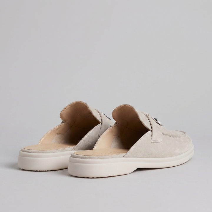 Klassiske Mule Loafers med Metalspænder og Gummisål - til Mænd