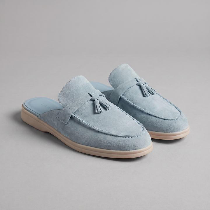 Klassiske Mule Loafers med Metalspænder og Gummisål - til Mænd