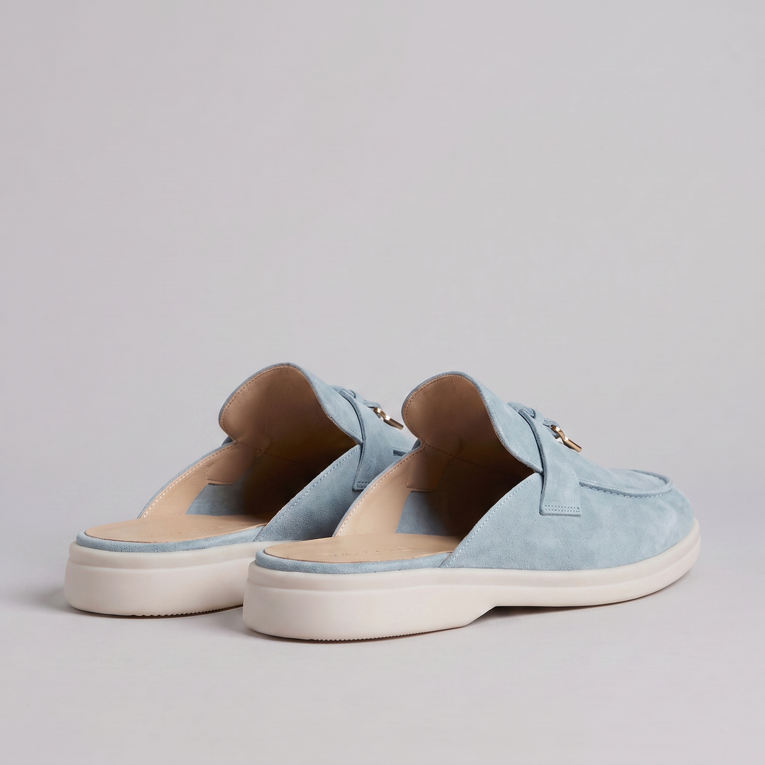 Klassiske Mule Loafers med Metalspænder og Gummisål - til Mænd