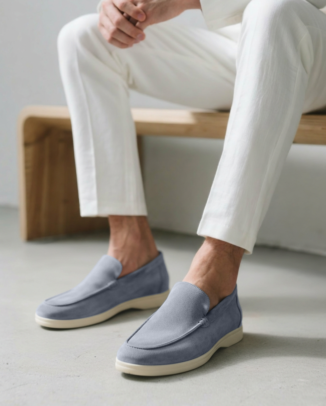 Klassiske Loafers med Sneaker Sål og Moccasin-Syninger - til Mænd
