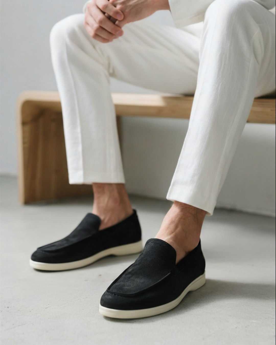 Klassiske Loafers med Sneaker Sål og Moccasin-Syninger - til Mænd