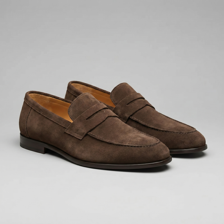 Ruskind Penny Loafers til Mænd – Klassisk Casual Stil