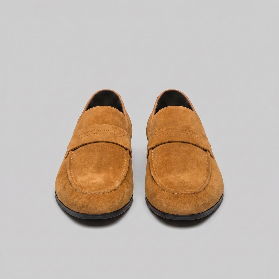 Ruskind Penny Loafers til Mænd – Klassisk Casual Stil