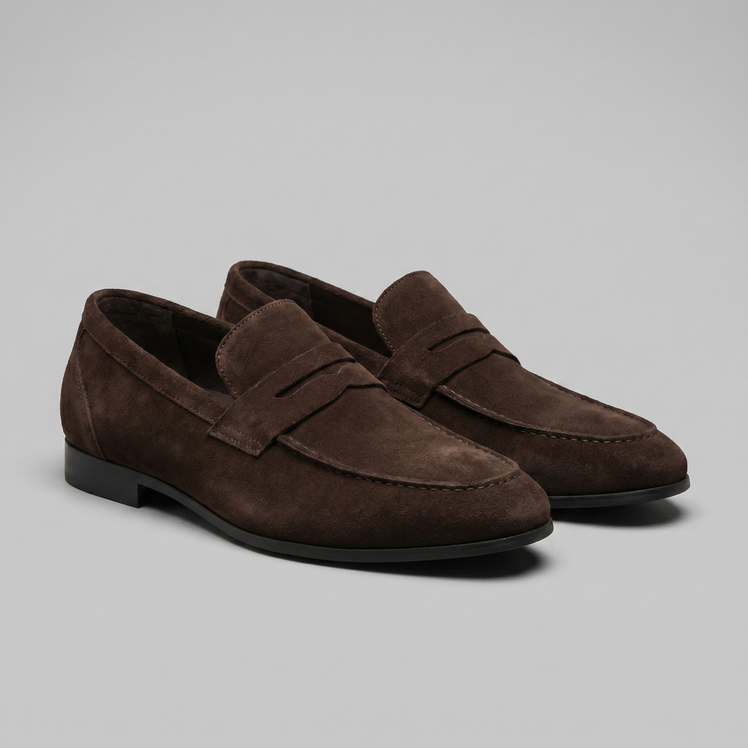 Ruskind Penny Loafers til Mænd – Klassisk Casual Stil