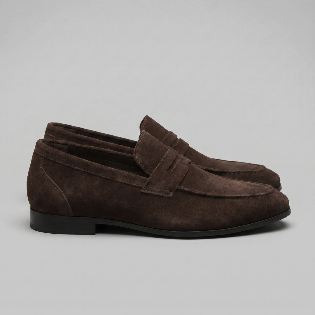 Ruskind Penny Loafers til Mænd – Klassisk Casual Stil