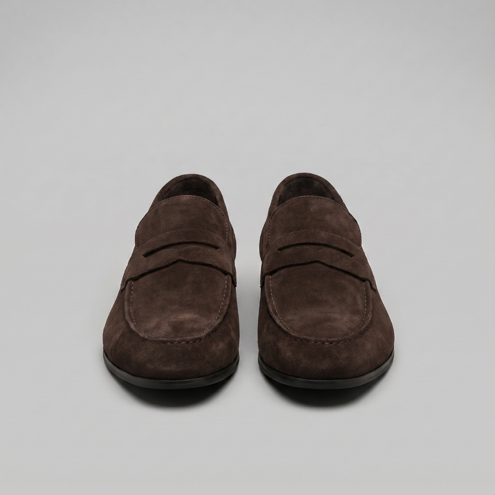 Ruskind Penny Loafers til Mænd – Klassisk Casual Stil