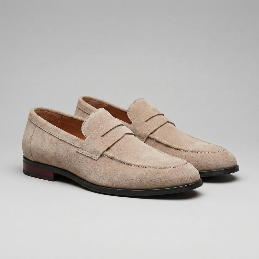 Ruskind Penny Loafers til Mænd – Klassisk Casual Stil