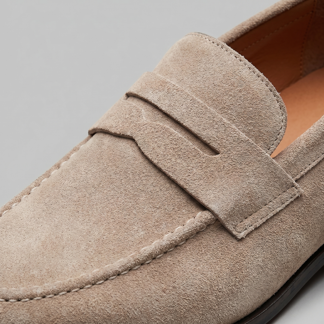 Ruskind Penny Loafers til Mænd – Klassisk Casual Stil