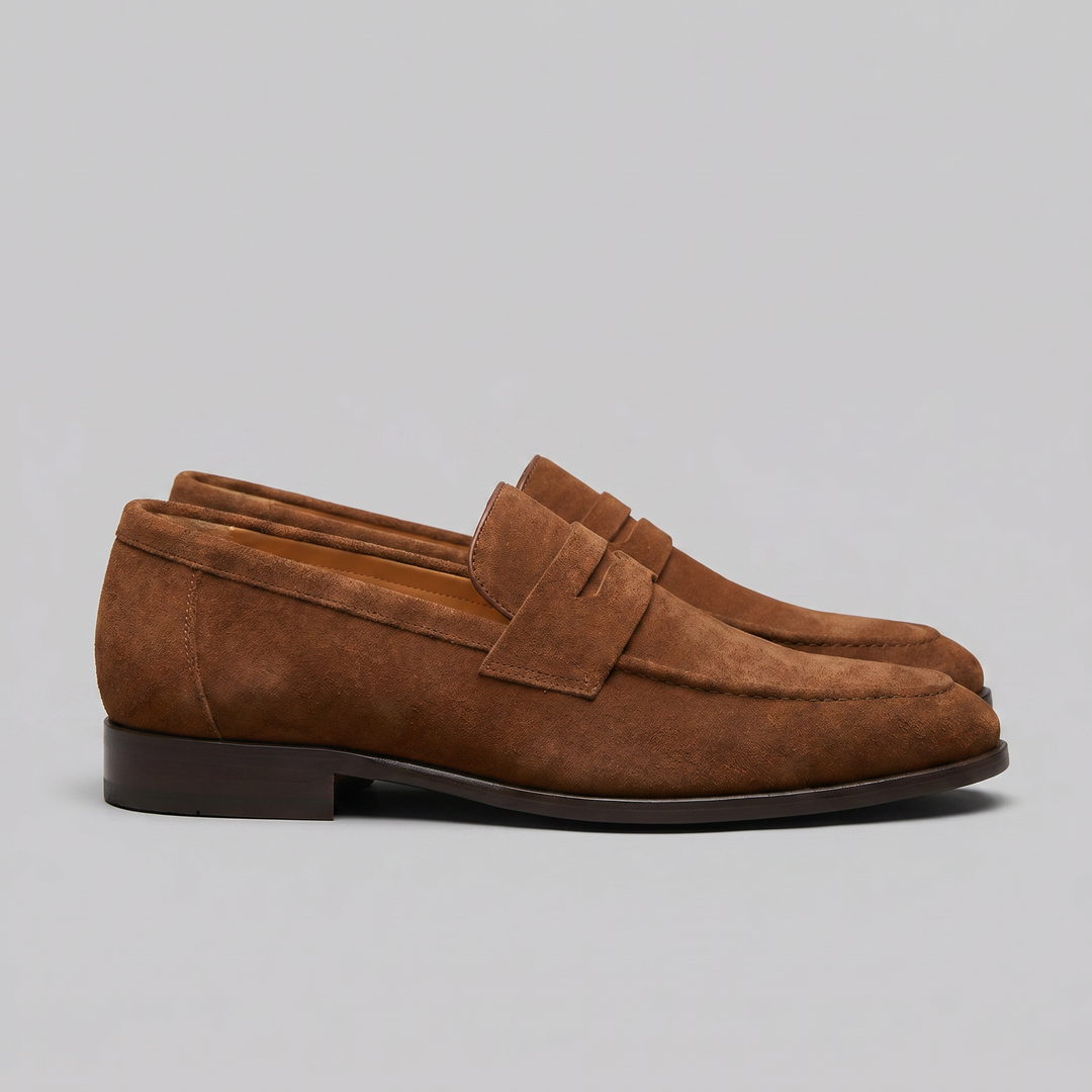 Ruskind Penny Loafers til Mænd – Klassisk Casual Stil