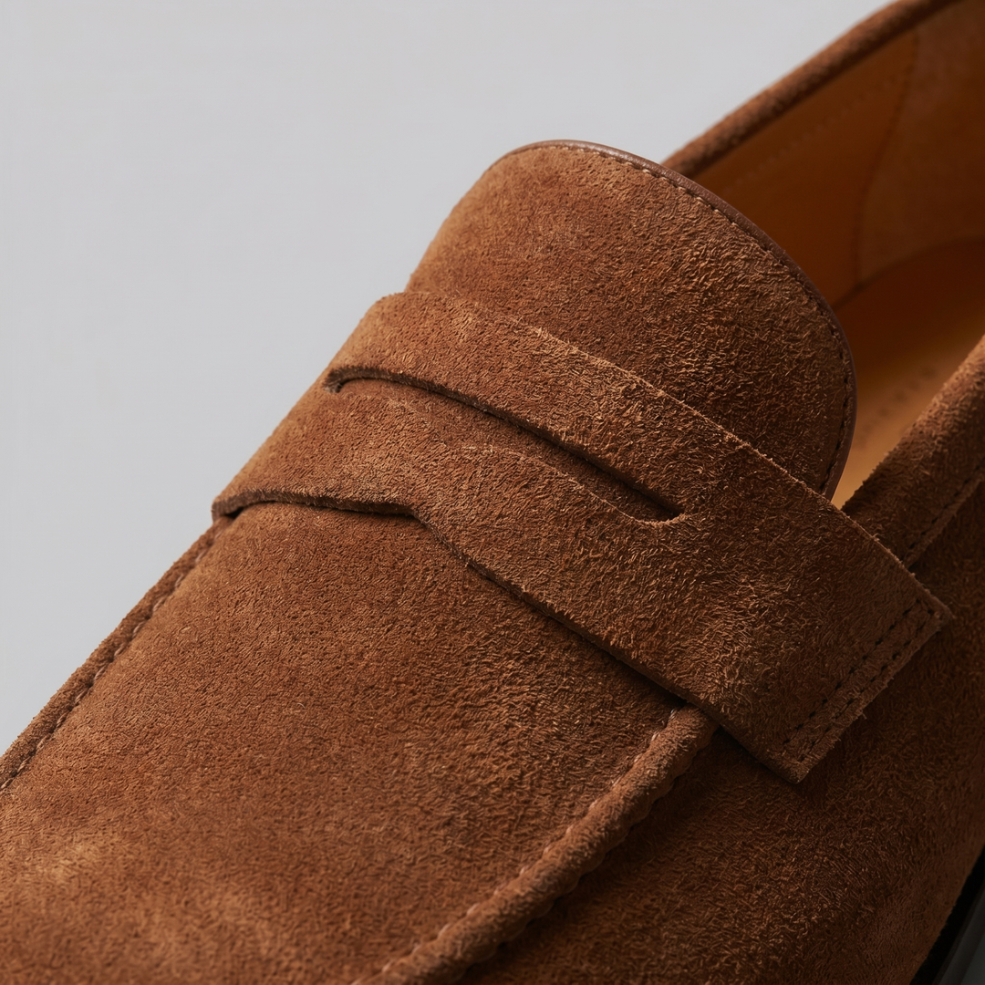 Ruskind Penny Loafers til Mænd – Klassisk Casual Stil
