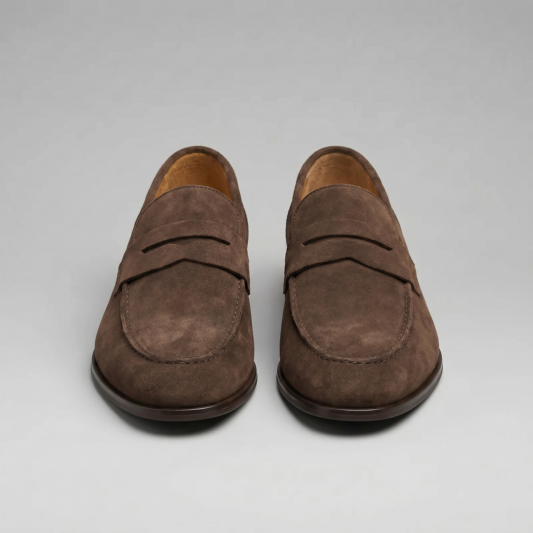 Ruskind Penny Loafers til Mænd – Klassisk Casual Stil