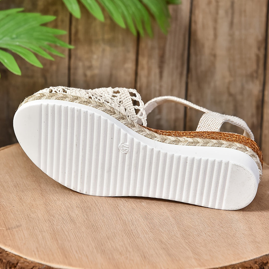 Dame Plateau Sandaler med Justerbar Ankelrem
