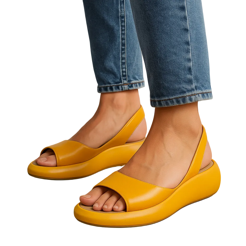 Dame Klassiske Slingback Sandaler med Bred Overrem