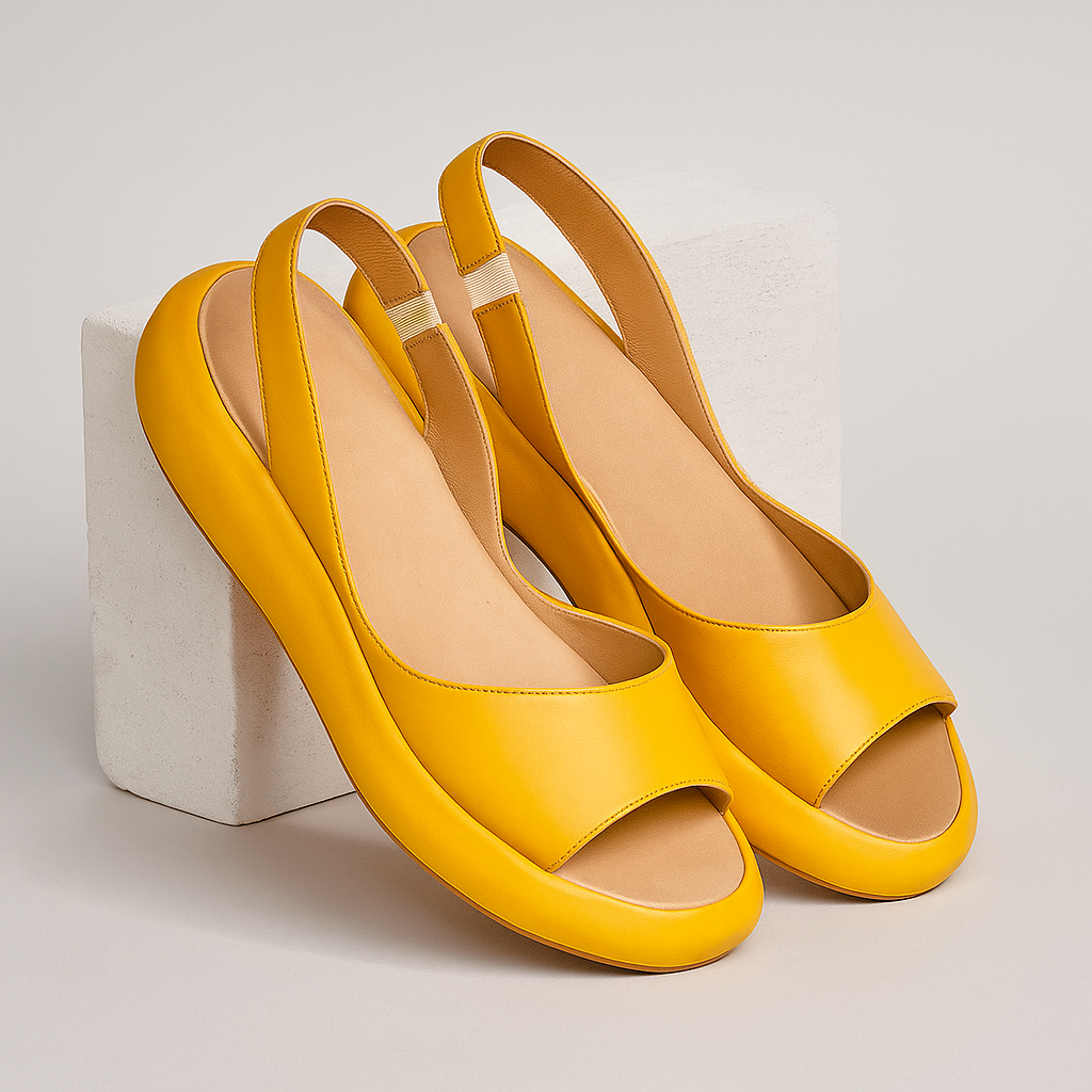 Dame Klassiske Slingback Sandaler med Bred Overrem