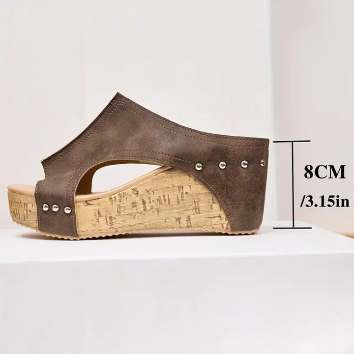 Dame Casual Slip-on Mules med Dækkende Overdel og Mønstret Sål
